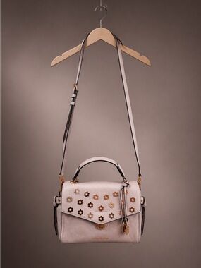 Michael Kors Bristol Floral Appliqué Top-Handle Crossbody Bag